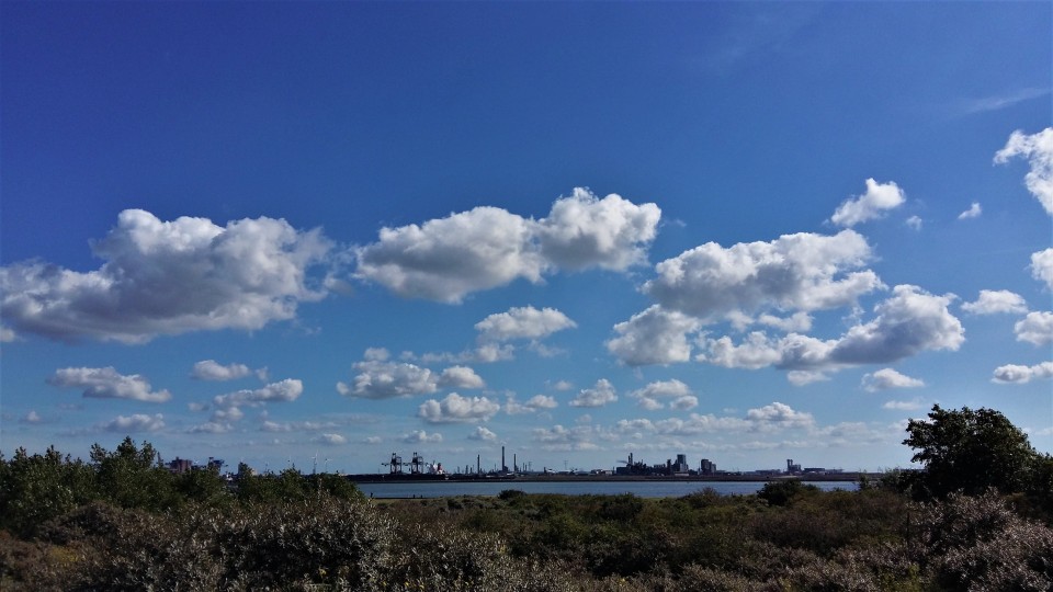 Hoek van Holland, view towards Rotterdam harbor.